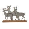 Budget ❤️ Glitzhome® 13" Galvanized Metal & Wood Reindeer Tabletop Décor 🌟