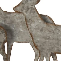 Budget ❤️ Glitzhome® 13" Galvanized Metal & Wood Reindeer Tabletop Décor 🌟 -Glitzhome Sales D231770S 4