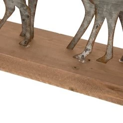 Budget ❤️ Glitzhome® 13" Galvanized Metal & Wood Reindeer Tabletop Décor 🌟 -Glitzhome Sales D231770S 5
