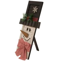 Best Sale 🔔 Glitzhome® 22" Wooden Snowman Shutter Décor 👏 -Glitzhome Sales D231772S 4