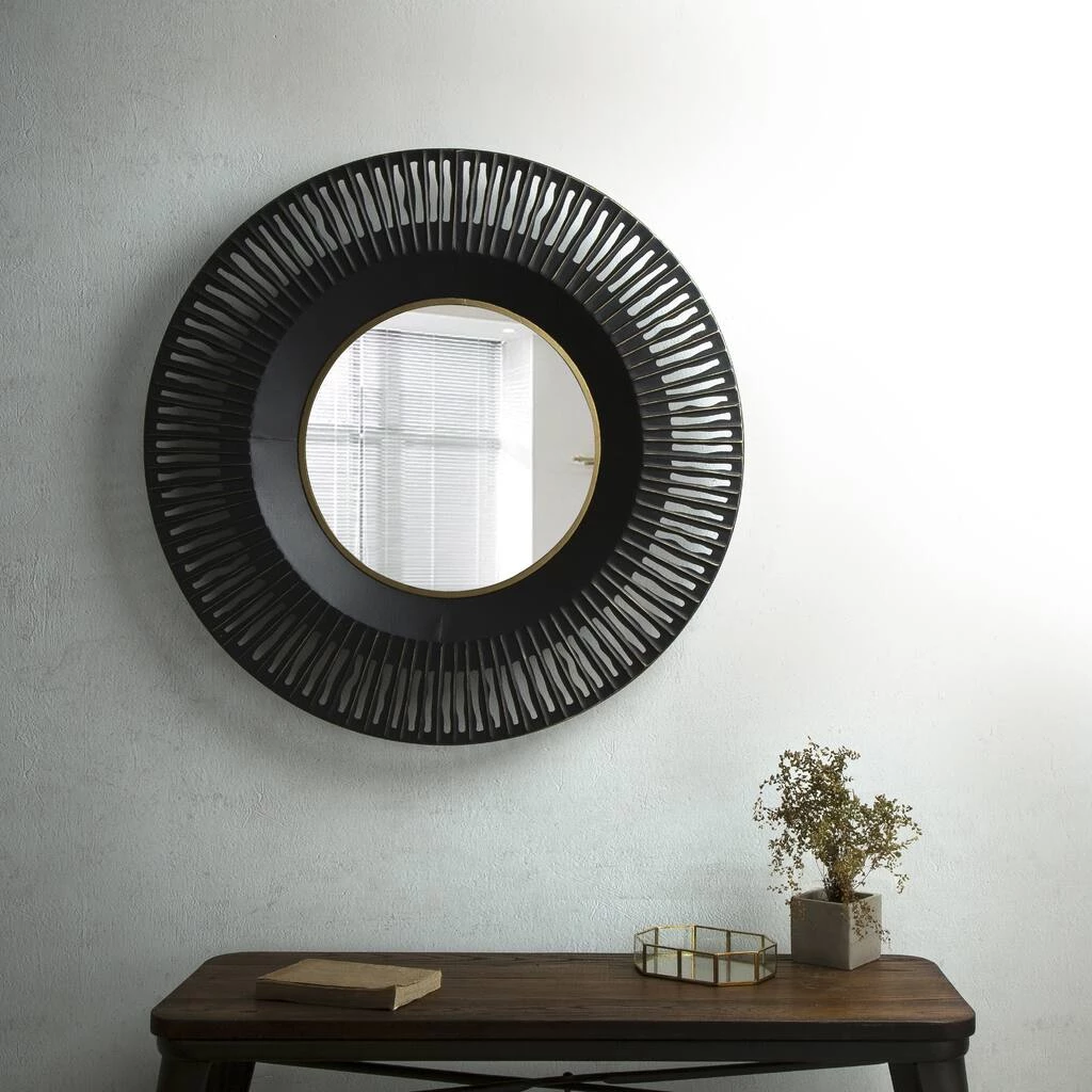 Coupon π Glitzhome® 35" Vintage Industrial Metal Round Wall Mirror β 8 Coupon π Glitzhome® 35" Vintage Industrial Metal Round Wall Mirror β - Image 6