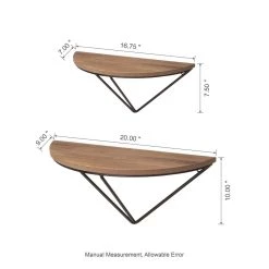 Brand new 😉 Glitzhome® Farmhouse Metal & Wooden Triangle Floating Shelf Set 😉 -Glitzhome Sales D238284S 8