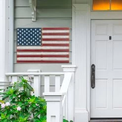 Deals 🎉 Glitzhome® Wooden American Flag Hanging Wall Decor 💯 -Glitzhome Sales D238301S 3