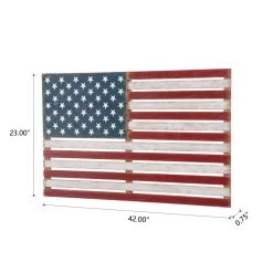 Deals 🎉 Glitzhome® Wooden American Flag Hanging Wall Decor 💯 -Glitzhome Sales D238301S 8