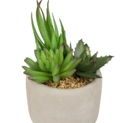 Hot Sale ✔️ Glitzhome® Succulent Trio in Cement Pots 🎁 -Glitzhome Sales D238305S 7