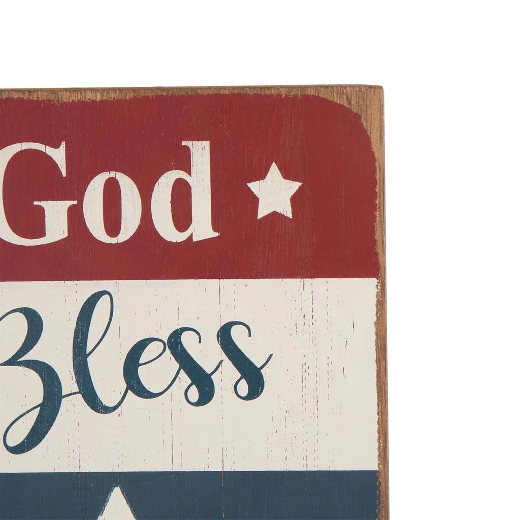 Best Pirce π Glitzhome® Wooden God Bless America Hanging Sign π 7 Best Pirce π Glitzhome® Wooden God Bless America Hanging Sign π - Image 5