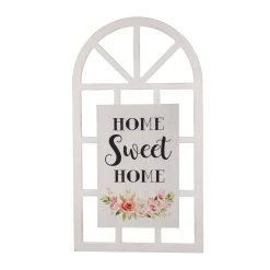New ⌛ Glitzhome® 18" Wooden Window Frame with "Home Sweet Home" Wall Décor 🤩