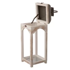 Flash Sale 😍 Glitzhome® White Wooden Modern Farmhouse Lantern Set 🎁 -Glitzhome Sales D238325S 5