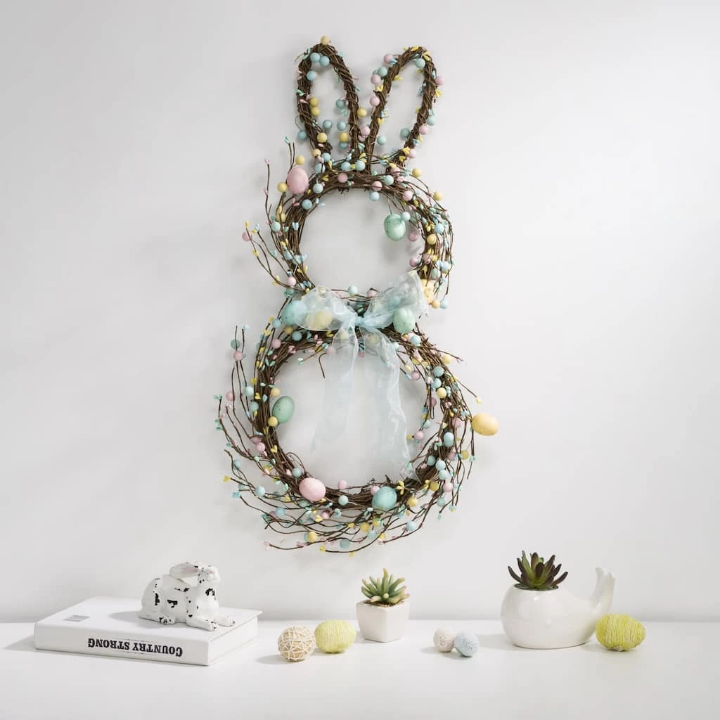 Buy π Glitzhome® 24.5" Easter Bunny Wreath β€οΈ 4 Buy π Glitzhome® 24.5" Easter Bunny Wreath β€οΈ - Image 2