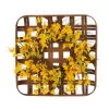 Coupon 🌟 Glitzhome® 24'' Bamboo Tobacco Basket with Winter Jasmine Wreath 🔔