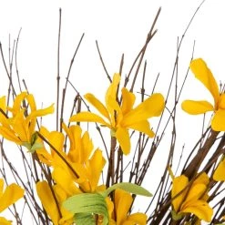 Budget ✨ Glitzhome® 22'' Wooden Window Frame with Winter Jasmine Wreath 🔔 -Glitzhome Sales D238331S 3