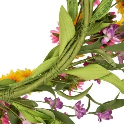 Deals 👍 Glitzhome® 22" Wooden Window Frame with Chrysanthemum Wreath ⌛ -Glitzhome Sales D238338S 6