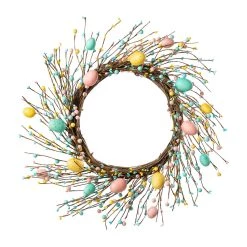 Deals 🔔 Glitzhome® 22" Pastel Easter Egg Wreath 😍