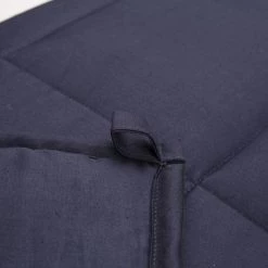 Cheapest ✨ Glitzhome® Navy Blue Cotton Shell Quilted Weighted Blanket with Polyester Filling 🥰 -Glitzhome Sales D238362S 5