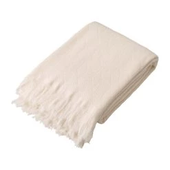 Buy 👏 Glitzhome® White Geometry Cotton Woven Throw 😉