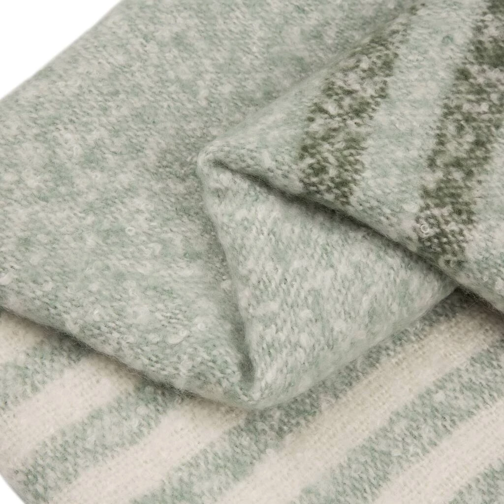 Best Sale π Glitzhome® Woven Acrylic Green Striped Throw π 8 Best Sale π Glitzhome® Woven Acrylic Green Striped Throw π - Image 6