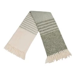 Best Sale π Glitzhome® Woven Acrylic Green Striped Throw π 15 Best Sale π Glitzhome® Woven Acrylic Green Striped Throw π -Glitzhome Sales D238369S 7