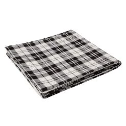 Promo ❤️ Glitzhome® Polar Fleece Black & White Plaid Reversible Duvet Cover 👏