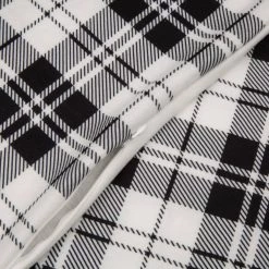 Promo ❤️ Glitzhome® Polar Fleece Black & White Plaid Reversible Duvet Cover 👏 -Glitzhome Sales D238370S 3