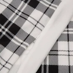 Promo ❤️ Glitzhome® Polar Fleece Black & White Plaid Reversible Duvet Cover 👏 -Glitzhome Sales D238370S 4