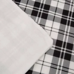 Promo ❤️ Glitzhome® Polar Fleece Black & White Plaid Reversible Duvet Cover 👏 -Glitzhome Sales D238370S 5