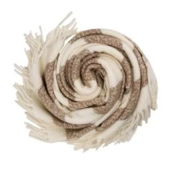 Outlet 🥰 Glitzhome® Woven Acrylic Brown Striped Throw 👍 -Glitzhome Sales D238371S 3