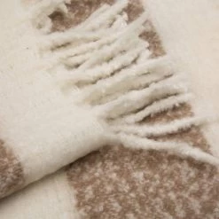 Outlet 🥰 Glitzhome® Woven Acrylic Brown Striped Throw 👍 -Glitzhome Sales D238371S 6