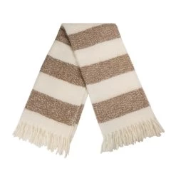 Outlet 🥰 Glitzhome® Woven Acrylic Brown Striped Throw 👍 -Glitzhome Sales D238371S 7