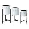 Best reviews of 🧨 Glitzhome® Whitewashed Metal Plant Stand Set 😍 -Glitzhome Sales D238379S 1
