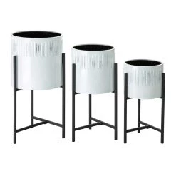 Best reviews of 🧨 Glitzhome® Whitewashed Metal Plant Stand Set 😍