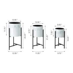 Best reviews of 🧨 Glitzhome® Whitewashed Metal Plant Stand Set 😍 -Glitzhome Sales D238379S 6