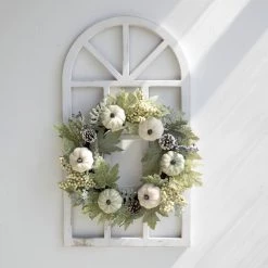 Cheapest 🎉 Glitzhome® 36" Wooden Arch Window Frame with Pumpkin Wreath ✨ -Glitzhome Sales D250300S 2