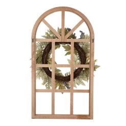 Cheapest 🎉 Glitzhome® 36" Wooden Arch Window Frame with Pumpkin Wreath ✨ -Glitzhome Sales D250300S 7