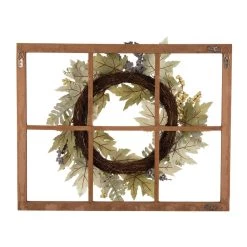 Flash Sale 🛒 Glitzhome® 28" Wooden Window Frame with Pumpkin Wreath 🥰 -Glitzhome Sales D250303S 7