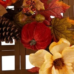 Best reviews of 🥰 Glitzhome® 24" Bamboo Tobacco Basket with Blooming Magnolia Wreath 😍 -Glitzhome Sales D250304S 5