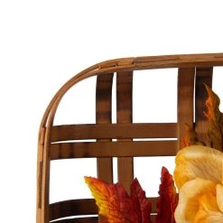 Best reviews of 🥰 Glitzhome® 24" Bamboo Tobacco Basket with Blooming Magnolia Wreath 😍 -Glitzhome Sales D250304S 6
