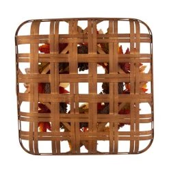 Best reviews of 🥰 Glitzhome® 24" Bamboo Tobacco Basket with Blooming Magnolia Wreath 😍 -Glitzhome Sales D250304S 7