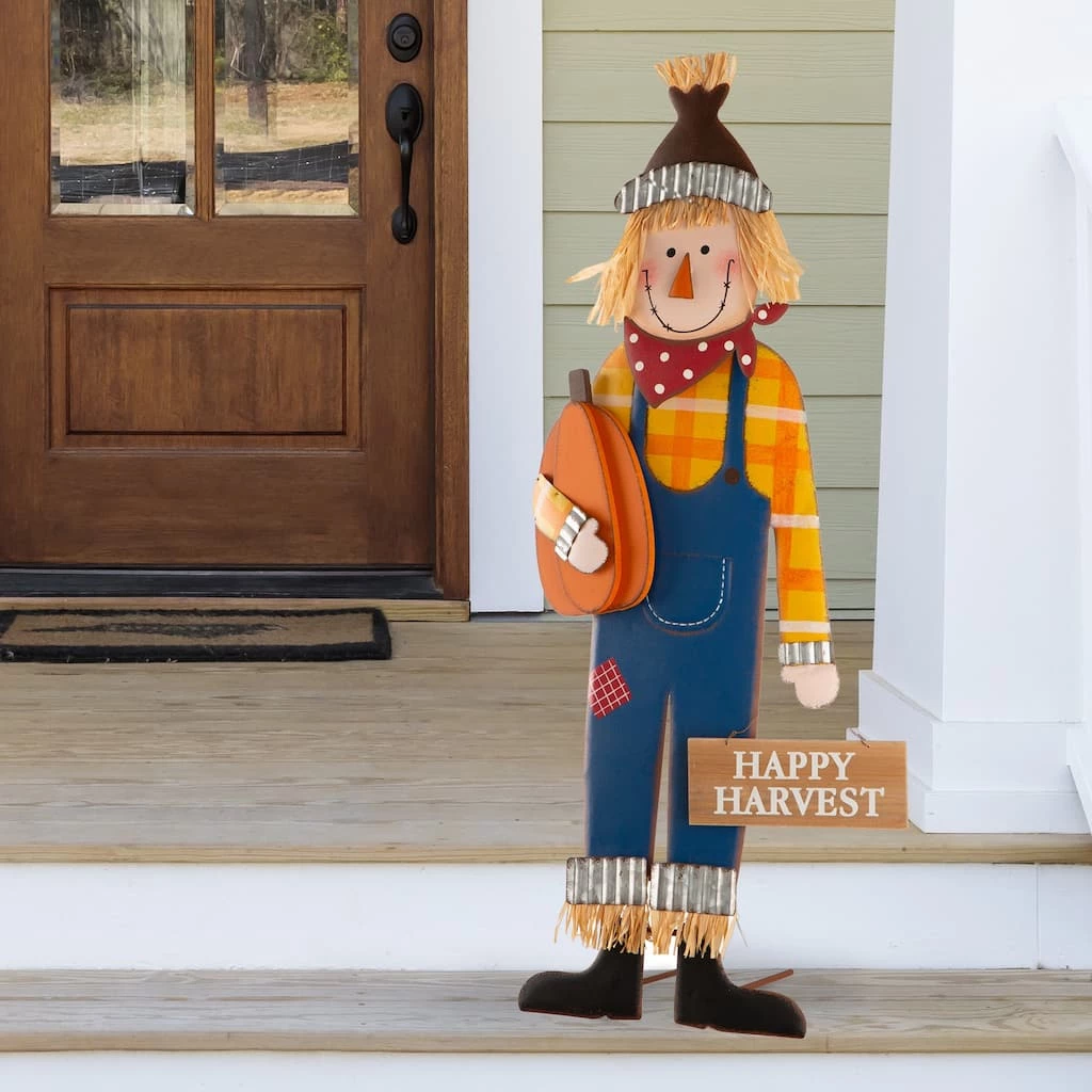 Budget π 36" GlitzHome® Happy Harvest Scarecrow Yard Stake π 4 Budget π 36" GlitzHome® Happy Harvest Scarecrow Yard Stake π - Image 2