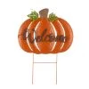 Wholesale 😉 Glitzhome® Metal Welcome Pumpkin Yard Stake 🎁 -Glitzhome Sales D250320S 1