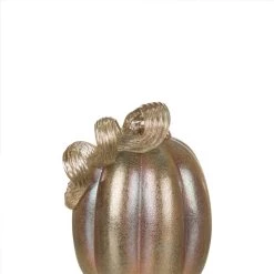 Brand new 🛒 Glitzhome® 5" Blue & Gold Glittery Glass Pumpkin, 2ct. 🥰 -Glitzhome Sales D250332S 6