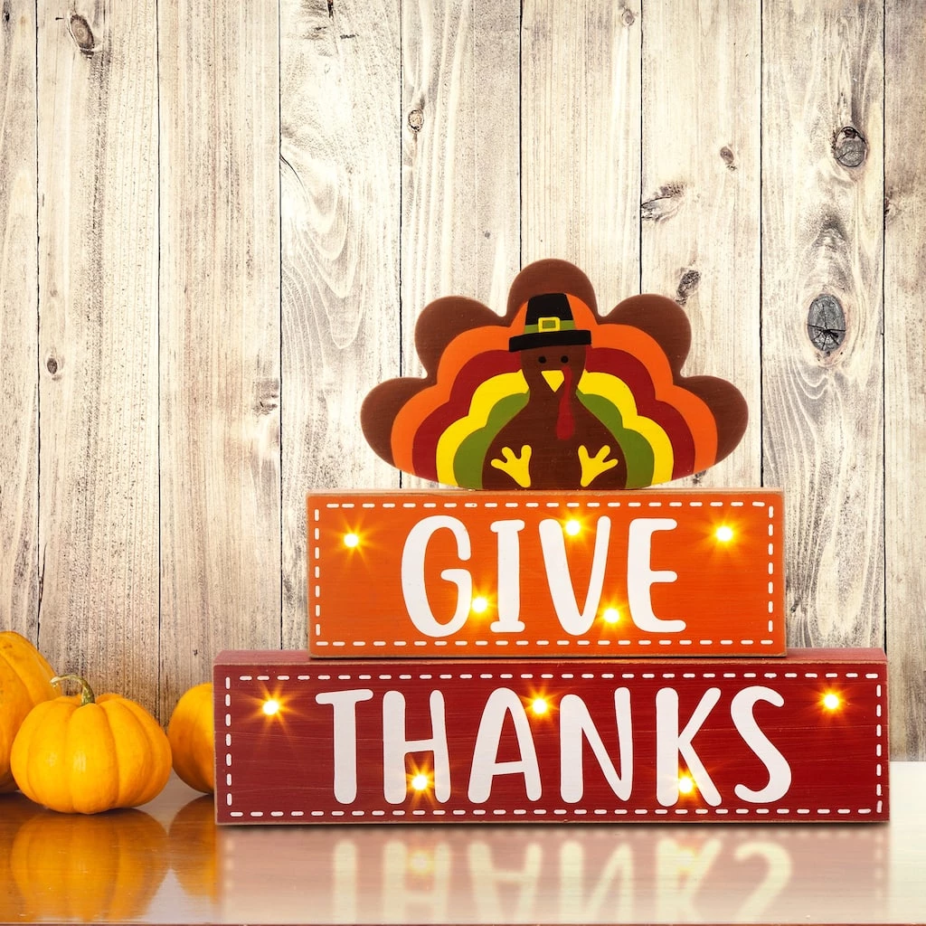 Best deal π Glitzhome® 12" Pre-Lit πͺ Thanksgiving Wooden Turkey Table Décor LED Lights π₯ 4 Best deal π Glitzhome® 12" Pre-Lit πͺ Thanksgiving Wooden Turkey Table Décor LED Lights π₯ - Image 2