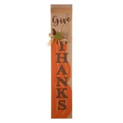 Outlet 🥰 Glitzhome® 3.5ft. 👪 Thanksgiving Wooden Pumpkin Porch Sign 🛒
