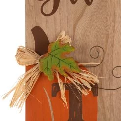 Outlet 🥰 Glitzhome® 3.5ft. 👪 Thanksgiving Wooden Pumpkin Porch Sign 🛒 -Glitzhome Sales D250335S 3