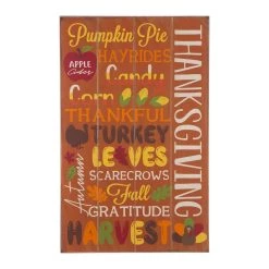 Wholesale 🎉 Glitzhome® 2ft. 👪 Thanksgiving Wooden Word Sign Hanging Décor 🛒