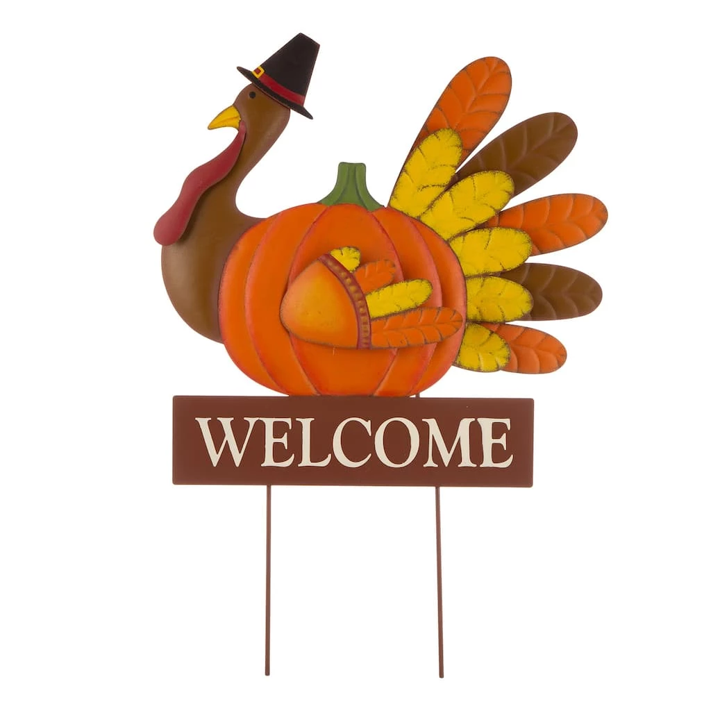 Buy π Glitzhome® 2.5ft. πͺ Thanksgiving Metal Turkey Yard Stake or Wall Décor π 3 Buy π Glitzhome® 2.5ft. πͺ Thanksgiving Metal Turkey Yard Stake or Wall Décor π