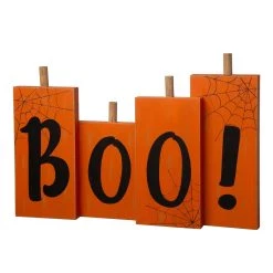 Deals ⌛ Glitzhome® 20" 💀 Halloween Wooden Boo Standing Décor 🛒
