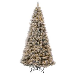 Cheapest 🎁 9ft. Pre-Lit Artificial Spruce ❄ Christmas Tree, Warm White LED Lights by Glitzhome 🔥