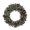 Promo ✨ Glitzhome® 24" LED Glittered Pinecone ❄ Christmas Wreath 🔔 -Glitzhome Sales D251177S 1