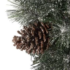 Promo ✨ Glitzhome® 24" LED Glittered Pinecone ❄ Christmas Wreath 🔔 -Glitzhome Sales D251177S 6