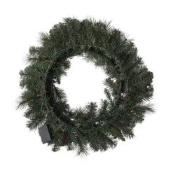 Promo ✨ Glitzhome® 24" LED Glittered Pinecone ❄ Christmas Wreath 🔔 -Glitzhome Sales D251177S 8
